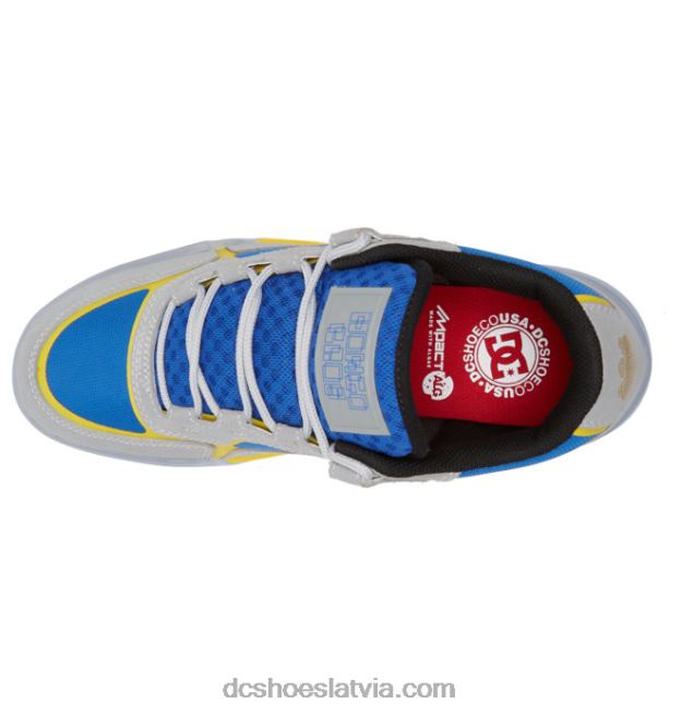 N008N348 vīriešu hongo x dc metriskās kurpes pelēks/zils/dzeltens DC Shoes
