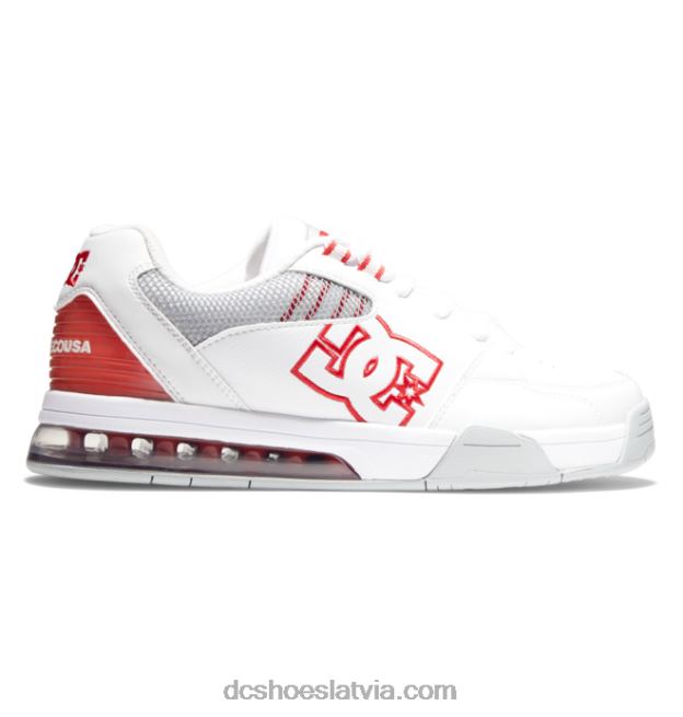 N008N383 daudzpusīgi vīriešu apavi balts/pelēks/sarkans DC Shoes