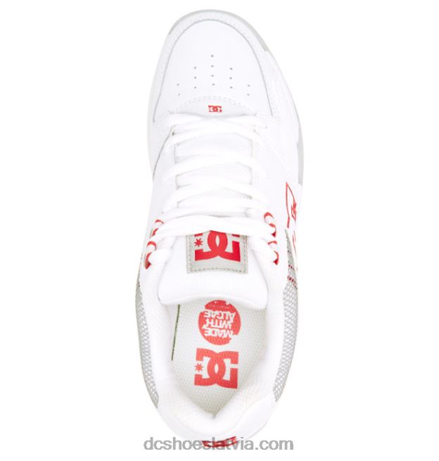 N008N383 daudzpusīgi vīriešu apavi balts/pelēks/sarkans DC Shoes