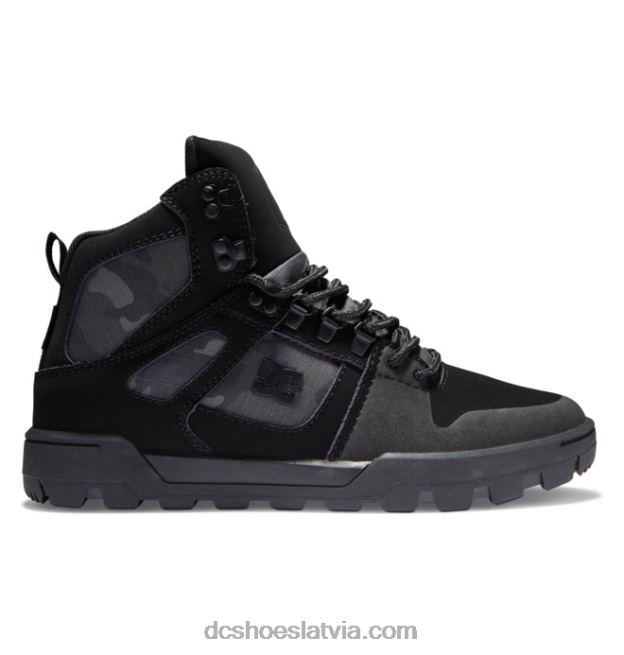 N008N195 vīriešu tīri augstas augšdaļas ūdensizturīgi ziemas zābaki melns/pelēks DC Shoes