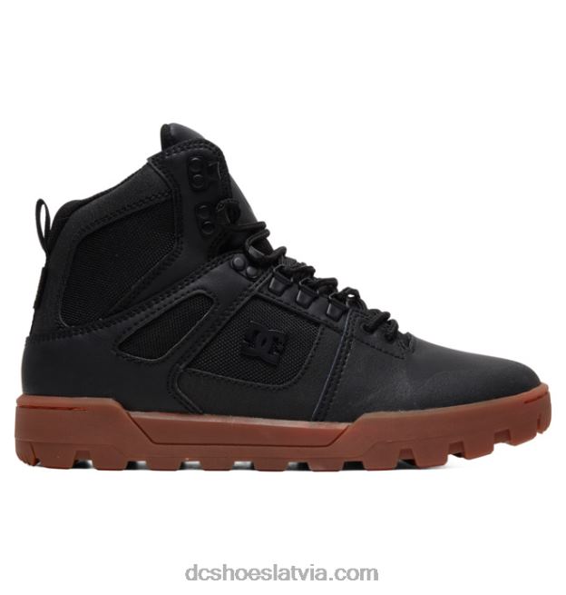 N008N213 vīriešu tīri augstas augšdaļas ūdensizturīgi ziemas zābaki melns/gumija DC Shoes