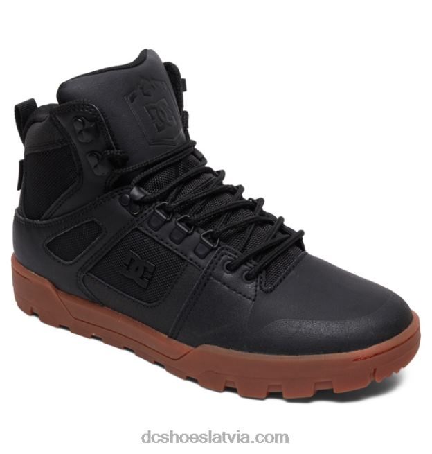 N008N213 vīriešu tīri augstas augšdaļas ūdensizturīgi ziemas zābaki melns/gumija DC Shoes