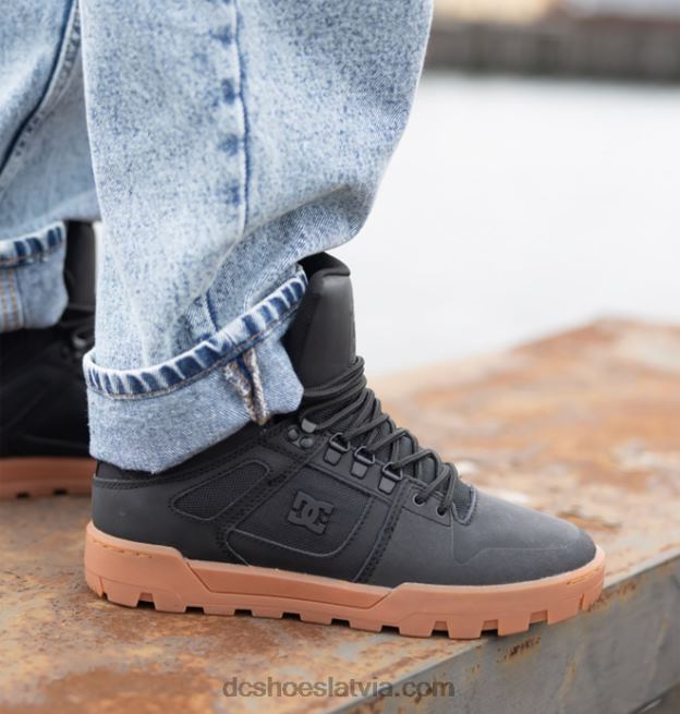 N008N213 vīriešu tīri augstas augšdaļas ūdensizturīgi ziemas zābaki melns/gumija DC Shoes