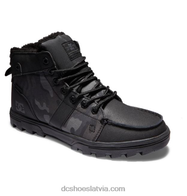 N008N237 vīriešu meža zābaki ziemas zābaki melna/melna apdruka DC Shoes