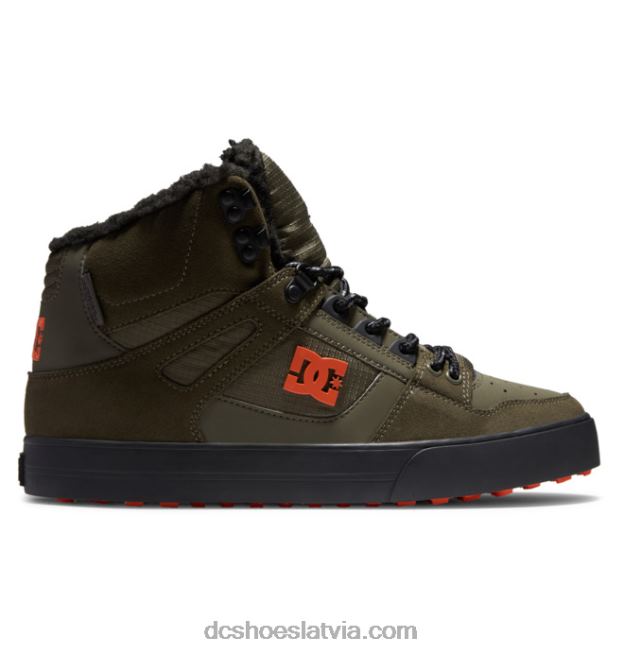 N008N303 vīriešu ziemas apavi ar augstu augšdaļu putekļaina olīvu/apelsīnu DC Shoes