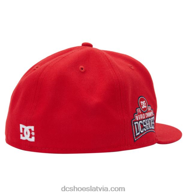 N008N157 vīriešu čempionāts new era pieguļoša cepure sacīkšu sarkans DC Shoes