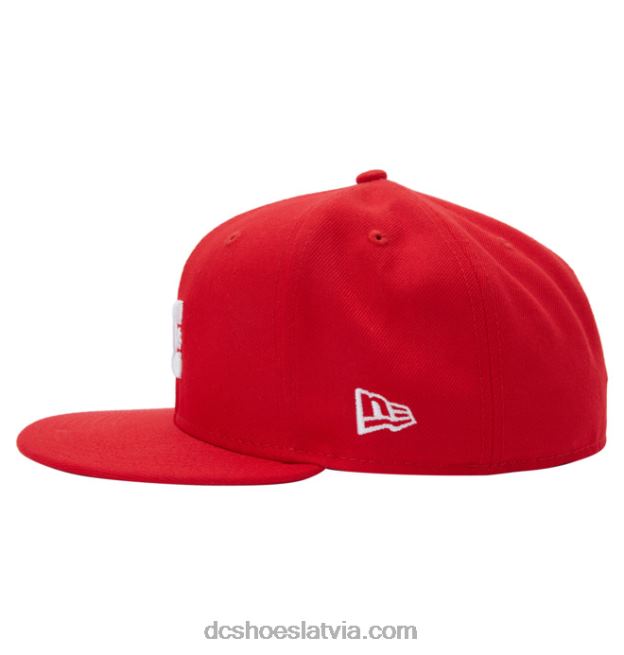 N008N157 vīriešu čempionāts new era pieguļoša cepure sacīkšu sarkans DC Shoes