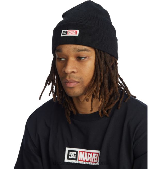 N008N423 vīriešu marvel deadpool x dc beanie melns DC Shoes