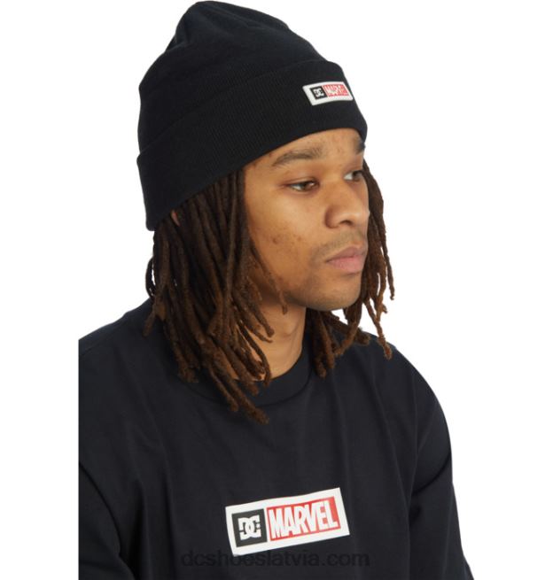 N008N423 vīriešu marvel deadpool x dc beanie melns DC Shoes