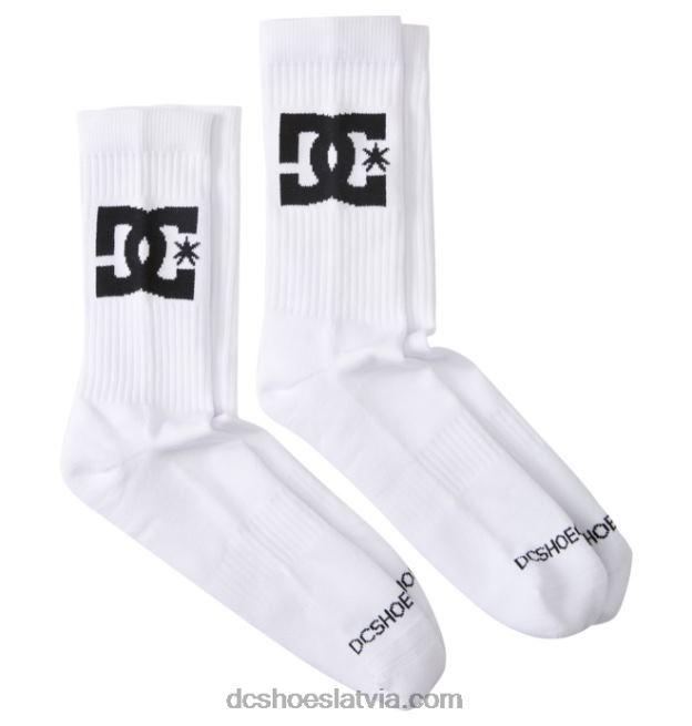 N008N117 vīriešu dc star 2-pack crew zeķes balts DC Shoes