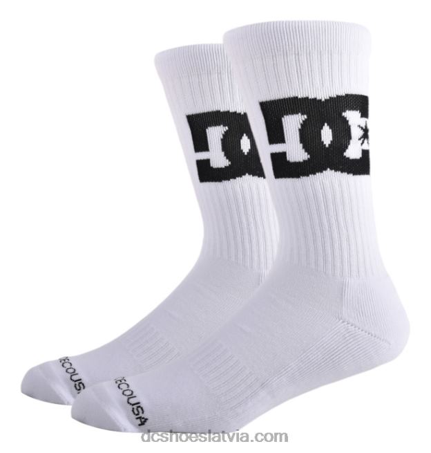 N008N117 vīriešu dc star 2-pack crew zeķes balts DC Shoes