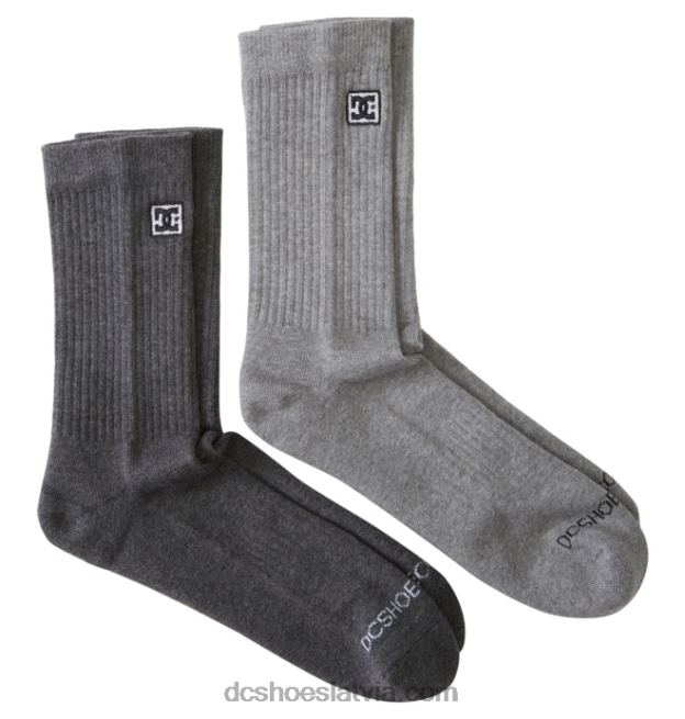 N008N120 vīriešu dc 2-pack crew zeķes gaiši pelēki virši DC Shoes